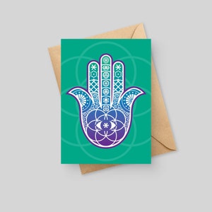 Hamsa - 5 x 7 Grußkarte