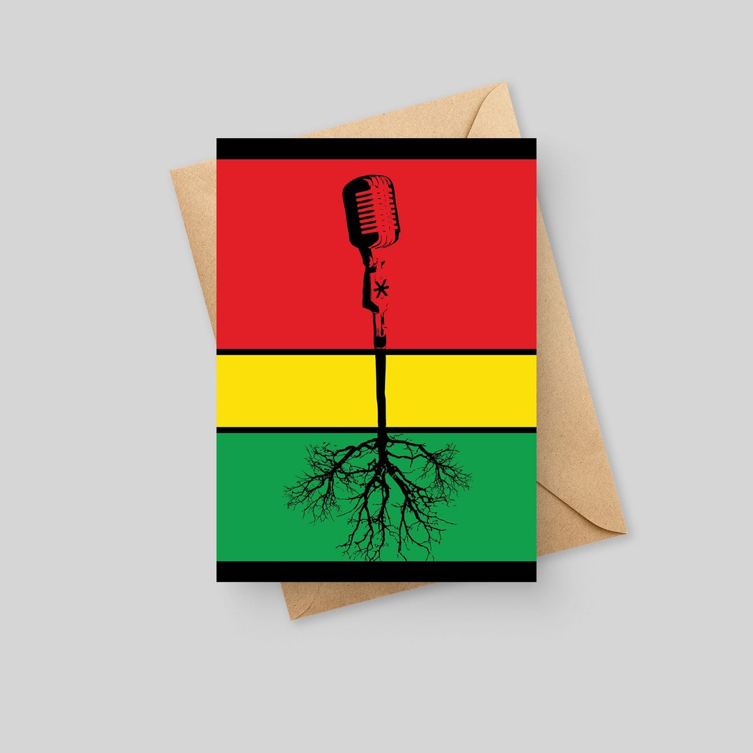 Mic Roots 5x7 Greeting Card Etsy