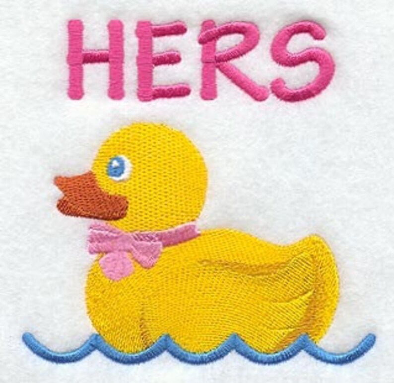 His or Hers Rubber Ducky S Bath or Hand Towel. Choice of Towel Etsy