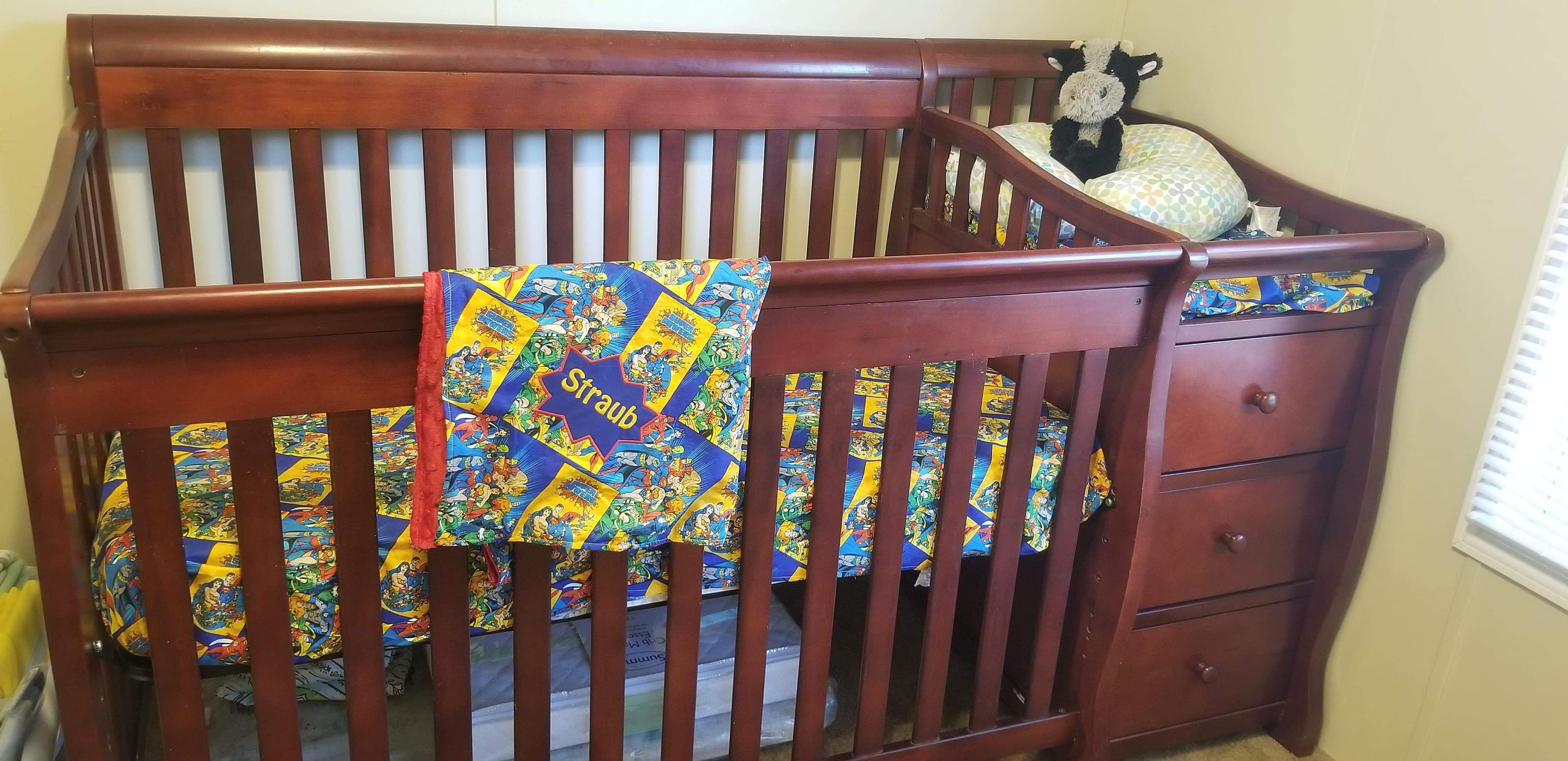 superhero crib sheets