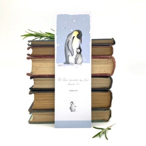 Penguin Bookmark | Christian Gift | Scripture | Bible Verse | Religious gift