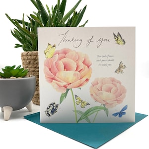 Carte Pivoines pensant à toi