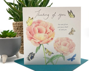 Peonies Thinking of You Card