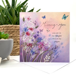 Missing You Meadow | Miss You kaart | Christian Card | Bemoediging Schriftkaarten