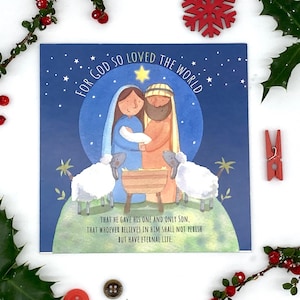 Mary and Joseph | 5 Pack | Christian Christmas Cards | Scripture Cards | Religious cards