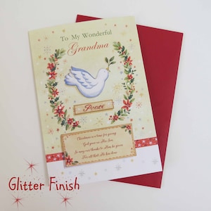 Zu meiner wunderbaren Oma | Weihnachtskarte | Christian | Religiöse | Schrift