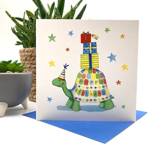 Turtle Birthday Card Christian