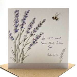 Lavendel Christelijke Blanco Kaart Schrift Religieuze kaart