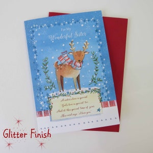 Für meine wunderbare Schwester | Weihnachtskarte | Christian | Religiöse | Schrift