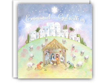 Pack de 5 cartes de Noël - Emmanuel... Dieu avec nous