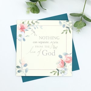 Carte de note blanche d'amour de Dieu (en anglais seulement) Carte Chrétienne Encouragements Écriture