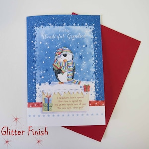 Pour mon merveilleux petit-fils | Carte de Noël | Christian | Religieux | Écriture