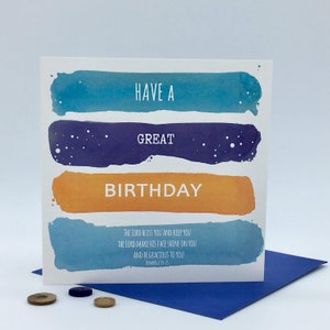 Geburtstagskarte | Toller Geburtstag | Christliche Geburtstagskarte | Schrift | Bibelvers