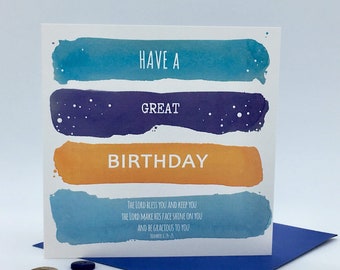 Birthday Card | Great Birthday | Christian Birthday Card | Scripture | Bible Verse