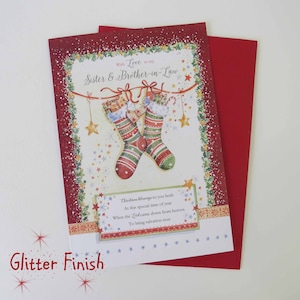 An meine Schwester und meinen Schwager | Weihnachtskarte | Christian | Religiöse | Schrift