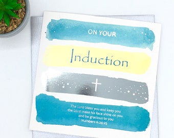 Induction Blessing | Induction Card | Christian Occasion Card | Scripture | Bible Verse