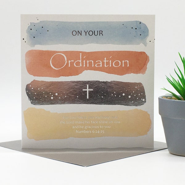 Ordination Blessing | Ordination Card | Christian Occasion Card | Scripture | Bible Verse