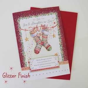 À mon fils et à ma belle-fille | Carte de Noël | Christian | Religieux | Écriture