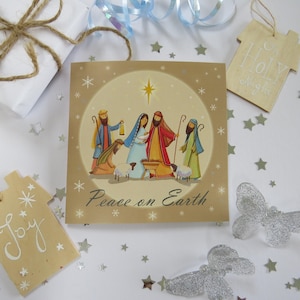 5 Christian kerstkaarten - Peace on Earth - kerstkaarten - Bijbel verzen - schrift - christelijke kaarten - 5 pack