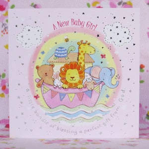 Nieuwe christelijke babykaart