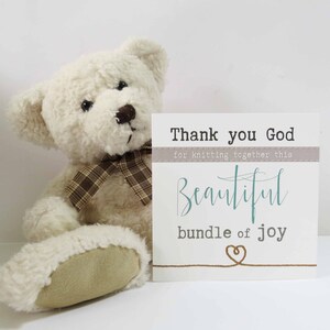 Merci Dieu nouveau bébé carte chrétienne