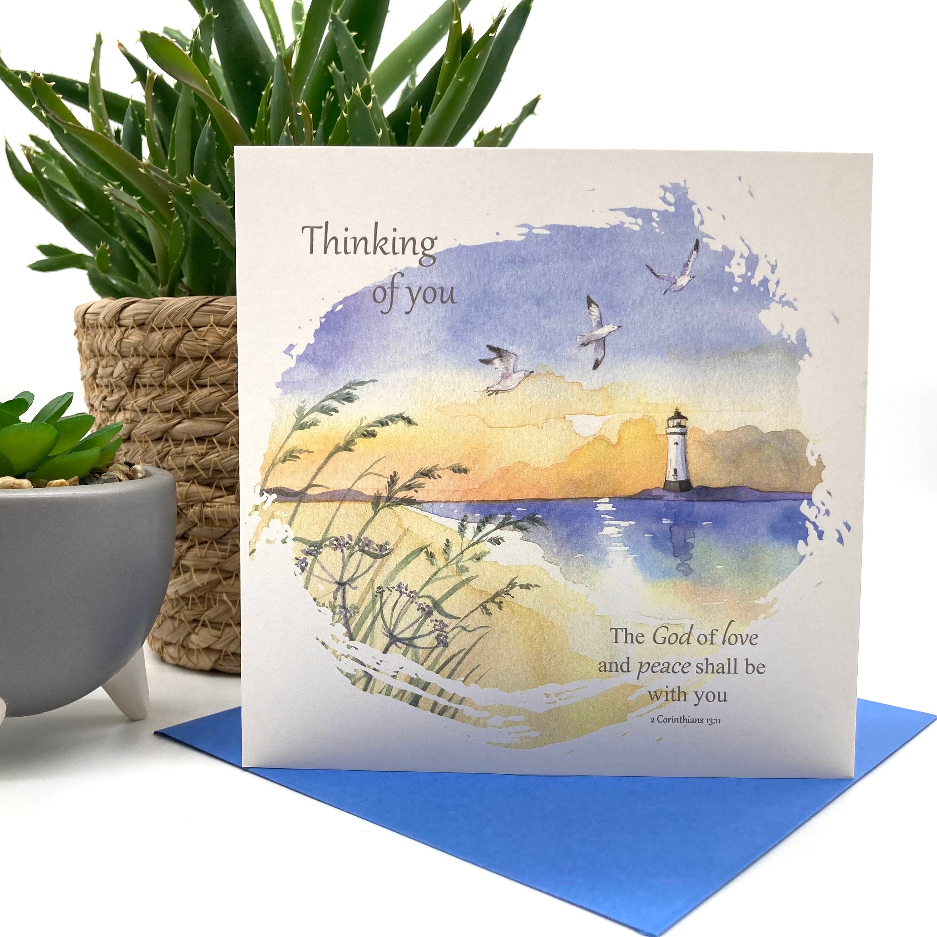 Thinking of You Lighthouse Christian Card