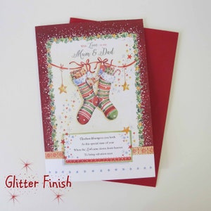 An meine Mutter und Papa | Weihnachtskarte | Christian | Religiöse | Schrift