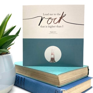 Lead Me Silver Foil Scripture Card | Aanmoedigingskaart | Leeg | Bijbelvers | Religieuze kaarten