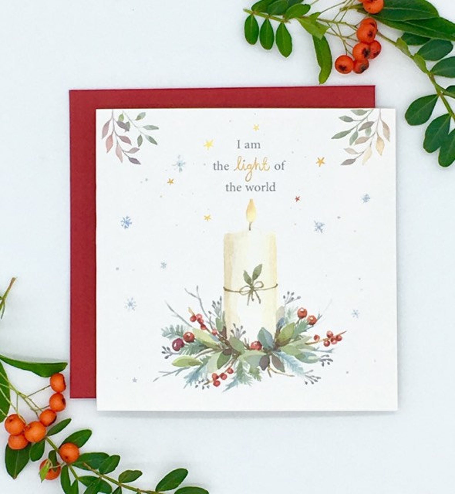 Light of the World | Pack of 5 | Christian Christmas Cards | Scripture ...