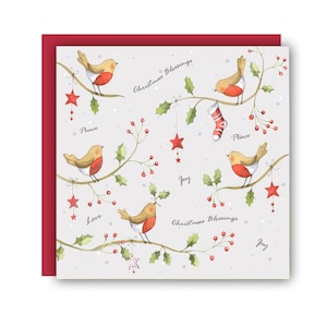 Pack de 5 Cartes de Noël - Five Robins
