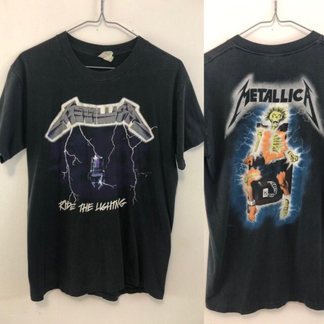 merch Traffic Men's Metallica Ride The Lightning T-Shirt in Black Size XL | Revolver Magazine