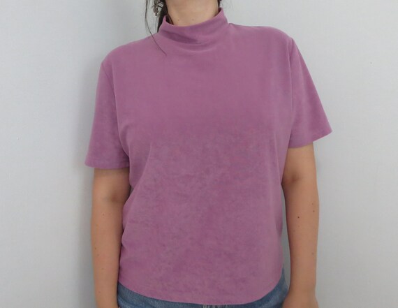 Vintage Purple Turtleneck T-shirt - Northern Trad… - image 3