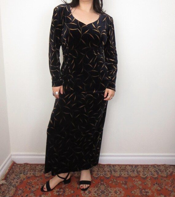 slim fit dress slacks Taika By Poonam Bhagat - Gold Leaf Banana Leaf Dress main image 0