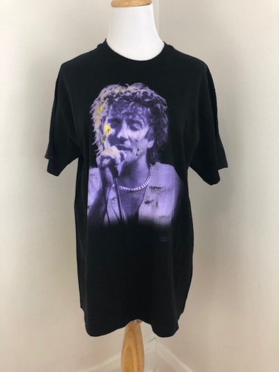 【1993studio】24SS★ Reverse Stitch Crop T-shirt Vintage 1993 Rod Stewart Unplugged Tour T-shirt – 90s Single