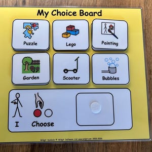 My Choice Board Communication Visual Support Visual Aid for Asd/Adhd/Add/Learning Difficulty/Visual Learners/Pre-School & 40 Symbols image 5