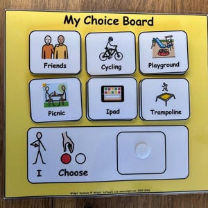 My Choice Board Communication Visual Support Visual Aid for Asd/Adhd/Add/Learning Difficulty/Visual Learners/Pre-School & 40 Symbols image 7