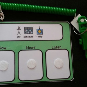 3 Step Sequencing Keyring Visual Support for Asd/Adhd/Learning Difficulty/Visual Learners/Pre-School Now/Next/Later Board & 50 Symbols image 5