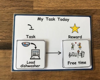 Task and Reward Chore Behaviour Chart for SEN/ Visual Learners/Autism/ADHD/ADD/Pre-School and Learning Difficulties Children Schedule