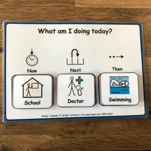 Now/Next/Then Sequencing Board & 60 Symbols Visual Aid for Asd/Adhd/Learning Difficulty/Visual Learners/Pre-School