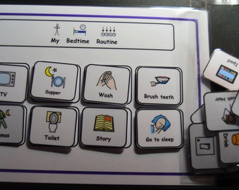 My Evening/Bedtime Routine Chart Visual Support Visual Aid for Asd/Adhd/Add/Learning Difficulty/Visual Learners/Pre-School & 40 Symbols