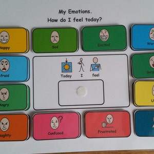 My Emotions- How I Feel Chart for SEN/ Visual Learners/Autism/ADHD/ADD/Pre-School and Learning Difficulties