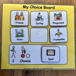 My Choice Board Communication Visual Support Visual Aid for Asd/Adhd/Add/Learning Difficulty/Visual Learners/Pre-School & 40 Symbols image 9