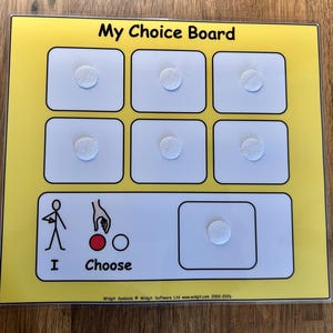 My Choice Board Communication Visual Support Visual Aid for Asd/Adhd/Add/Learning Difficulty/Visual Learners/Pre-School & 40 Symbols image 2