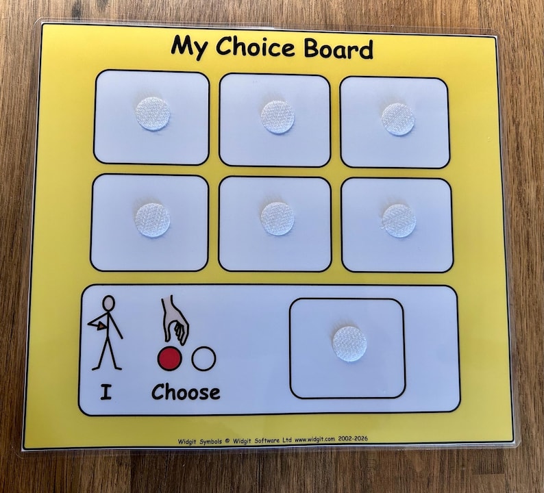 My Choice Board Communication Visual Support Visual Aid for Asd/Adhd/Add/Learning Difficulty/Visual Learners/Pre-School & 40 Symbols image 2