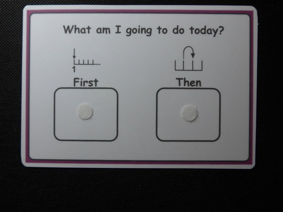 First/Then Sequencing Board for a Pre-School/Nursery Visual Aid Autism/ADHD/SEN 