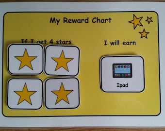 A5 Reward Chart for SEN/ Visual Learners/Autism/ADHD/ADD/Pre-School and Learning Difficulties