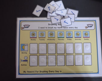 Brushing My Teeth Reward Chart for SEN/ Visual Learners/Autism/ADHD/ADD/Pre-School and Learning Difficulties