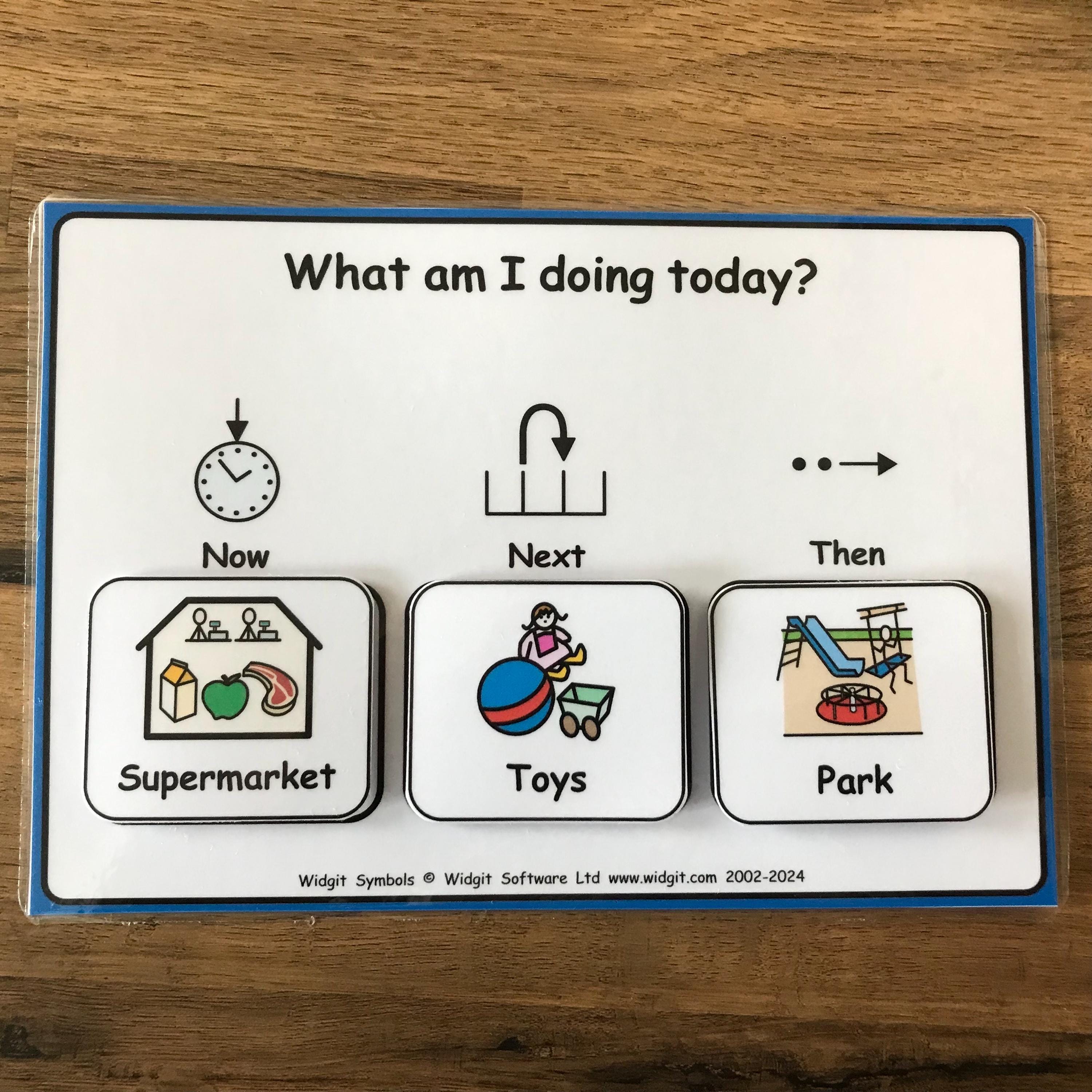 Now/next/then Sequencing Board & 60 Symbols Visual Aid for Asd/adhd ...