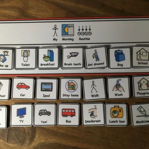 Small My Morning Routine Chart Visual Support Visual Aid for - Etsy