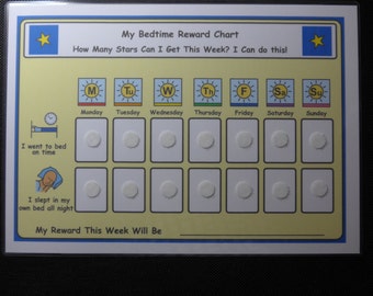 Bedtime Reward Chart for SEN/ Visual Learners/Autism/ADHD/ADD/Pre-School and Learning Difficulties